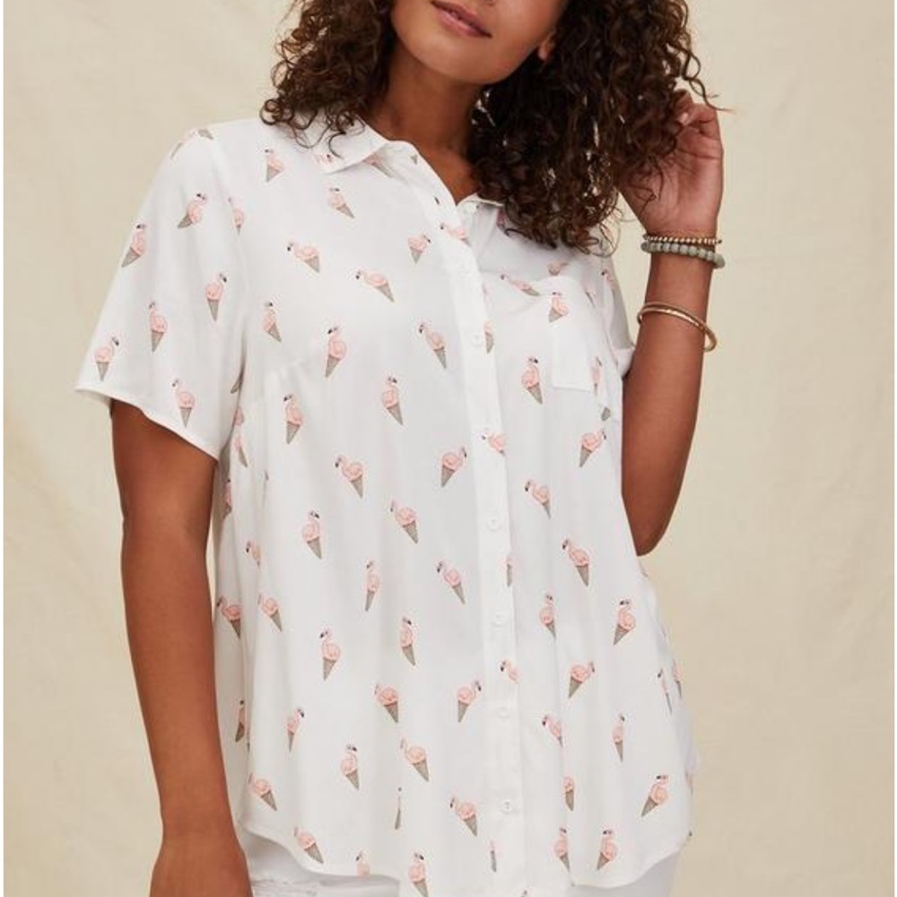 Torrid Flamingo print, size 00 (M/L)